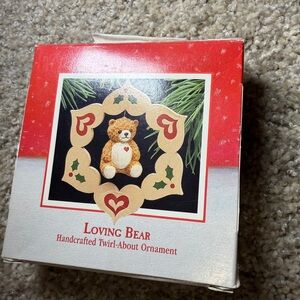 Hallmark Loving Bear Ornament - Brown and Red